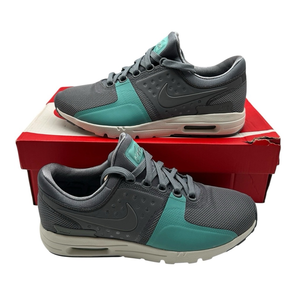 Nike Air Max Zero Shoes Womens Sz 8 Cool Grey Sail Teal Blue Sneakers 857661-001